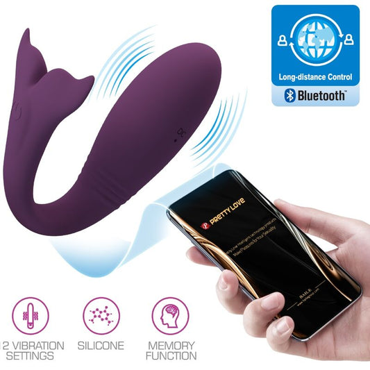 PRETTY LOVE JAYLEEN VIBRADOR APP CONTROLE REMOTO ROXO