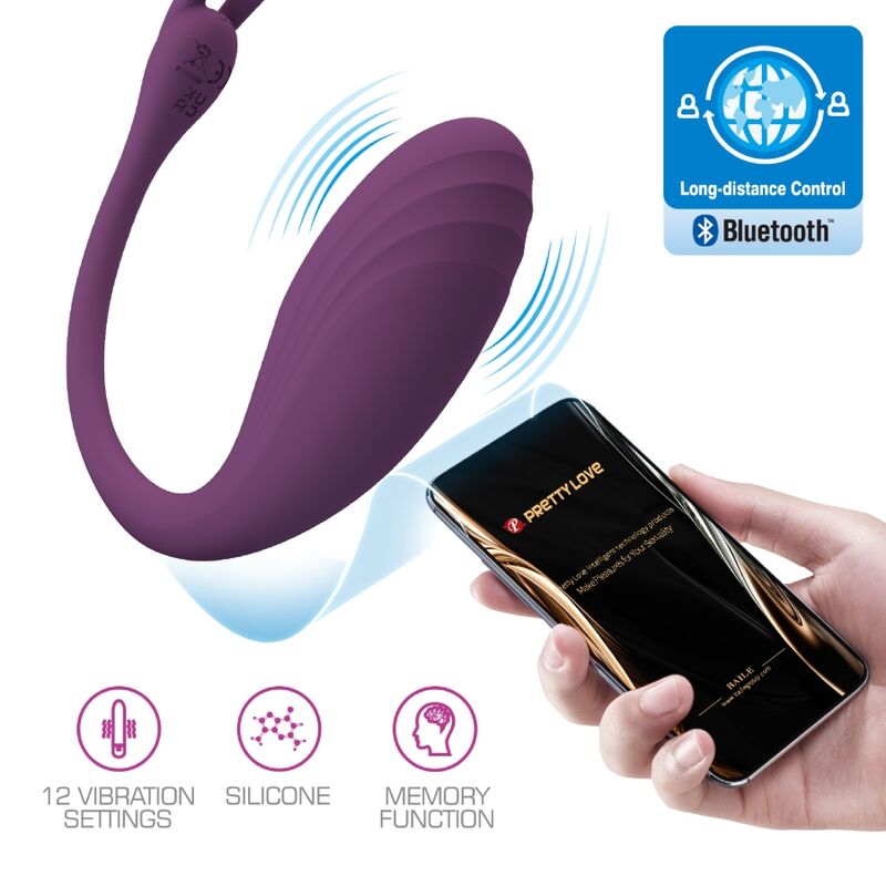 PRETTY LOVE CATALINA VIBRADOR APP CONTROLE REMOTO ROXO