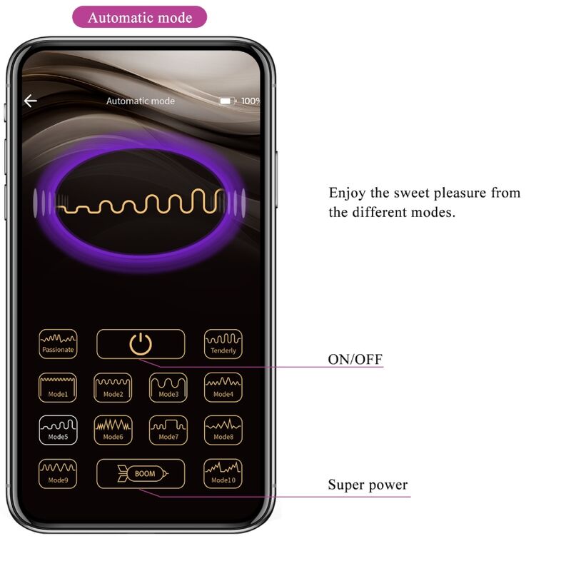 PRETTY LOVE CATALINA VIBRADOR APP CONTROLE REMOTO ROXO