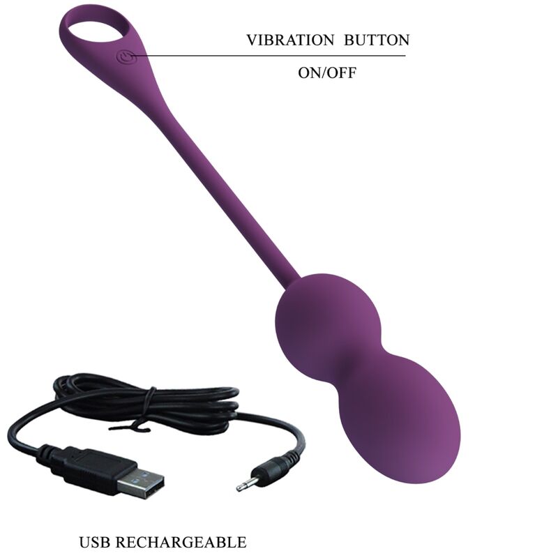 PRETTY LOVE ELVIRA KEGEL BALLS APP CONTROLE REMOTO ROXO