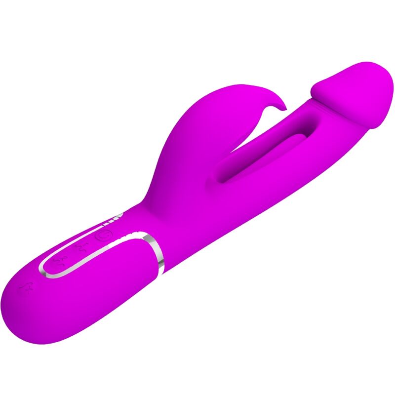 PRETTY LOVE VIBRADOR COELHO DEJON 3 EM 1 MULTIFUNO AQUA VERDE