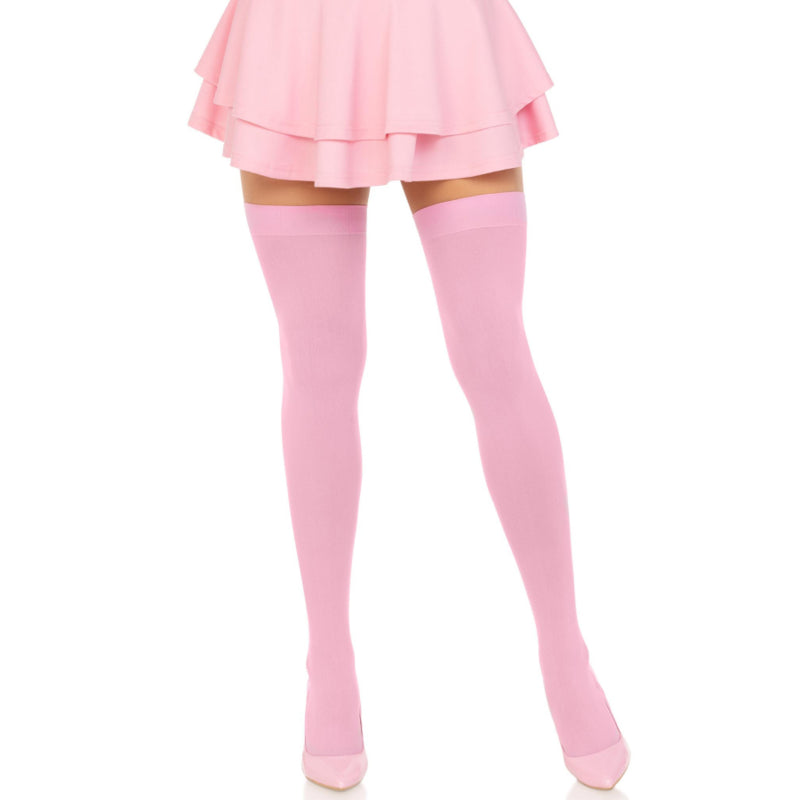 LEG AVENUE COXAS NYLON ROSA