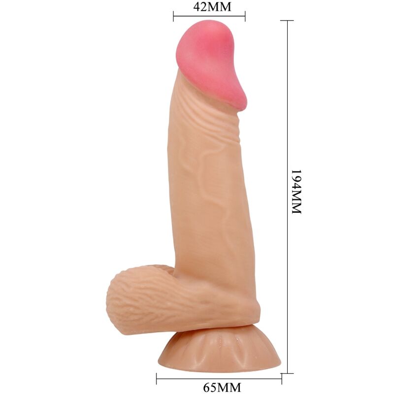 PRETTY LOVE SeRIE SLIDING SKIN DILDO REALiSTICO COM VENTOSA DESLIZANTE PELE 194 CM