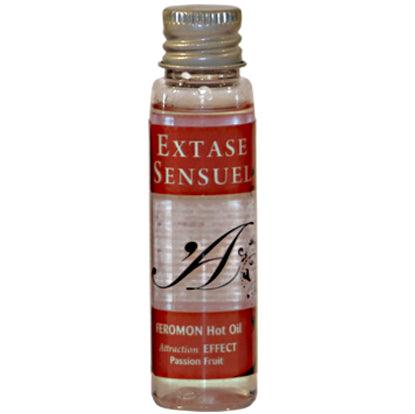 EXTASE SENSUAL oLEO DE MASSAGEM DE EFEITO CALOR COM FEROMoNIOS DE MARACUJ VIAGEM 35 ML