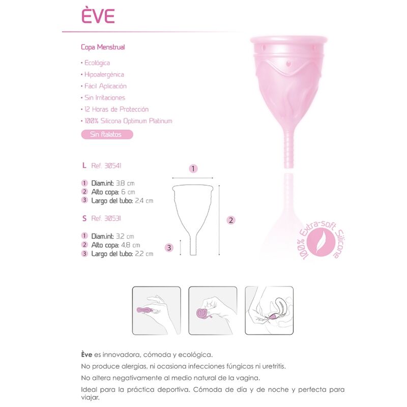 FEMINTIMATE COPO MENSTRUAL DE SILICONE EVE TAMANHO L