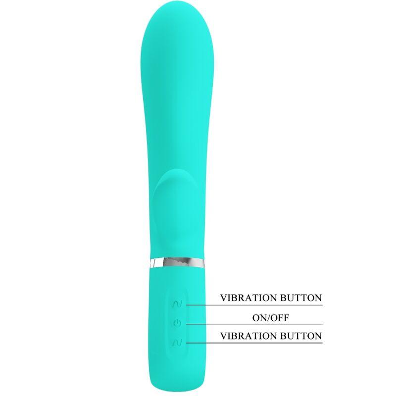 PRETTY LOVE VIBRADOR MULTIFUNO G SPOT THOMAS AQUA VERDE