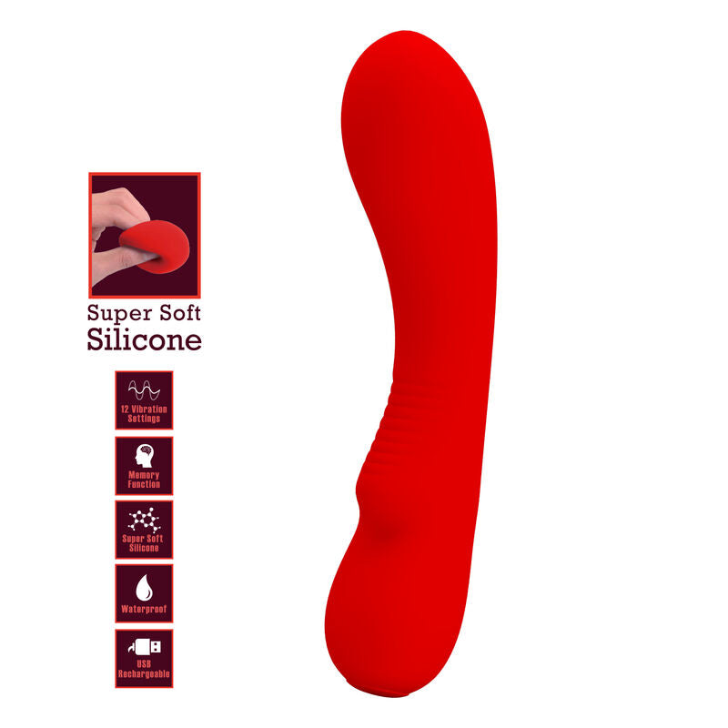 PRETTY LOVE VIBRADOR RECARREGVEL PRESCOTT VERMELHO