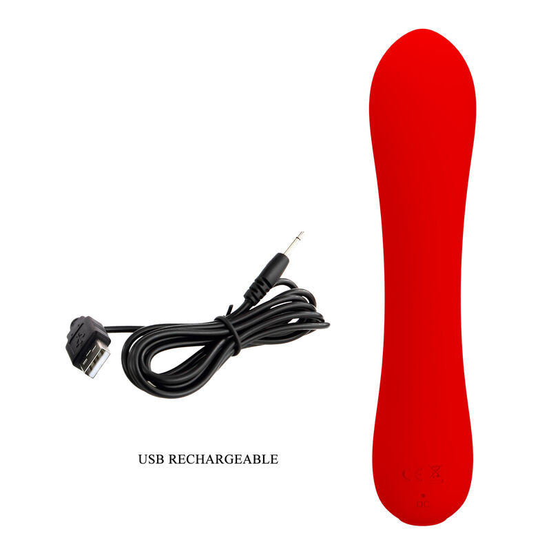 PRETTY LOVE VIBRADOR RECARREGVEL PRESCOTT VERMELHO