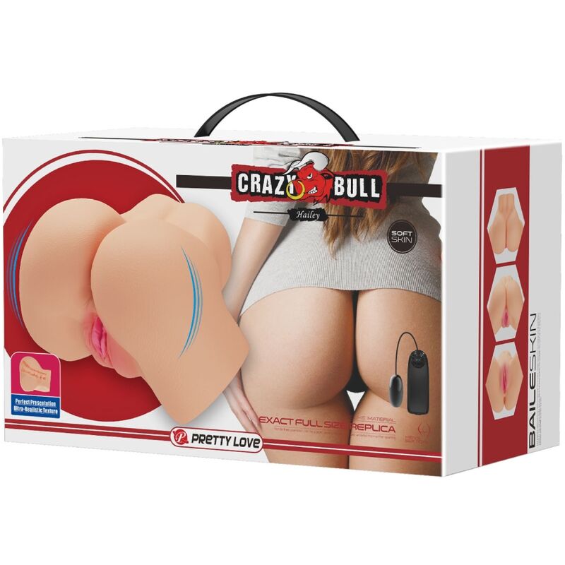 CRAZY BULL VIBRADOR REALiSTICO DE VAGINA E NUS HAILEY