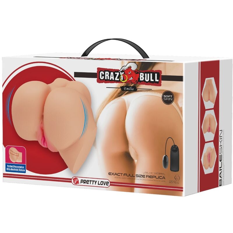 CRAZY BULL VIBRADOR REALISTA DE VAGINA E NUS EMILIA