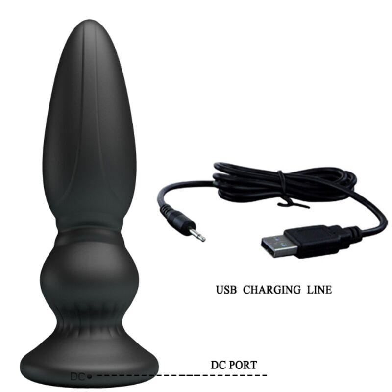 MR PLAY PLUGUE ANAL DE CONTROLE REMOTO VIBRADOR PODEROSO PRETO