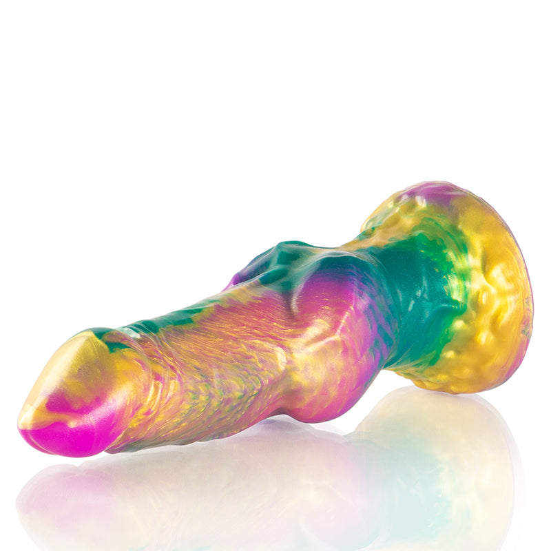 EPIC IRIS DILDO COM TESTiCULOS DE PRAZER ARCO iRIS