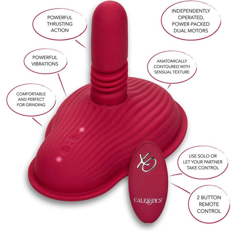 CALIFORNIA EXOTICS RIDER MASSAGER DUPLO MOTOR CONTROLE REMOTO VERMELHO