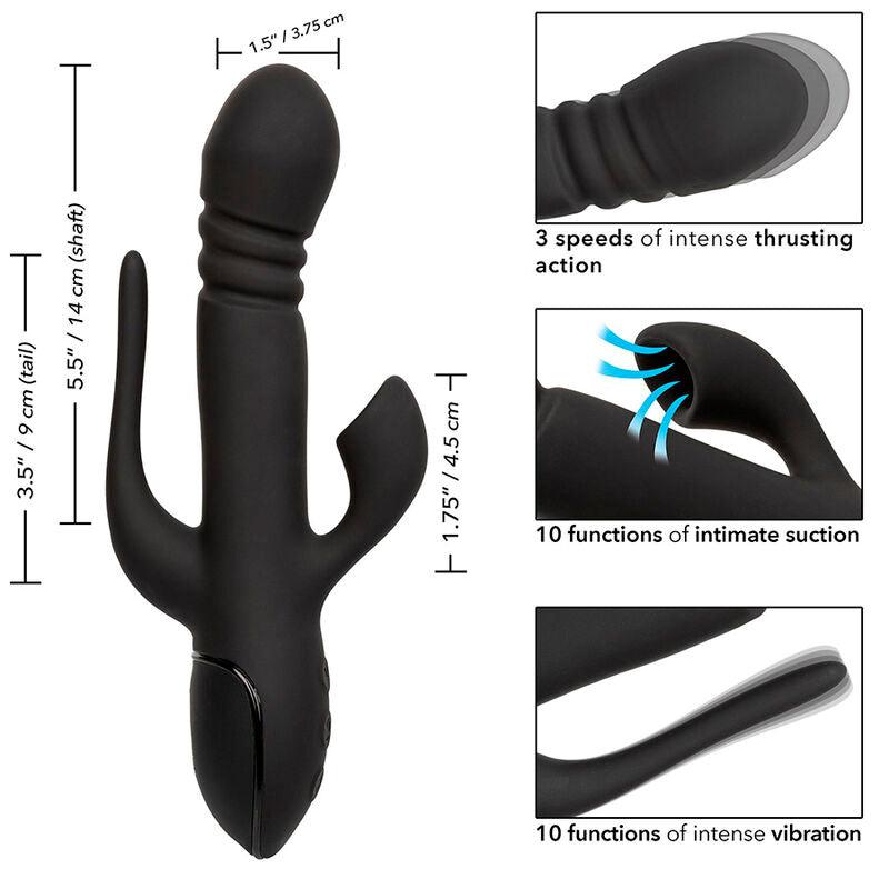 CALIFORNIA EXOTICS VIBRADOR TRIPLO EUPHORIA PRETO