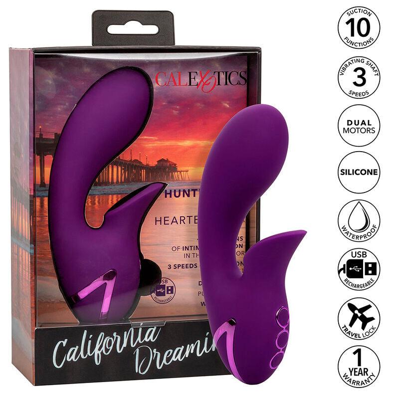 CALIFORNIA EXOTICS HUNTINGTON BEACH HEARTBREAKER ESTIMULADOR E SUCKER ROXO POR CALIFORNIA DREAMING