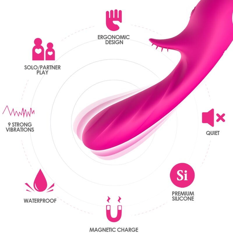 ARMONY VIBRADOR ROMANCE COM ESTIMULADOR FuCSIA