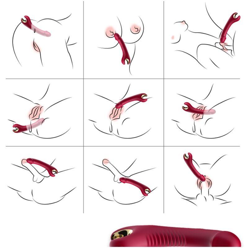 ARMONY PRINCE DILDO VIBRADOR E ROTATOR VERMELHO