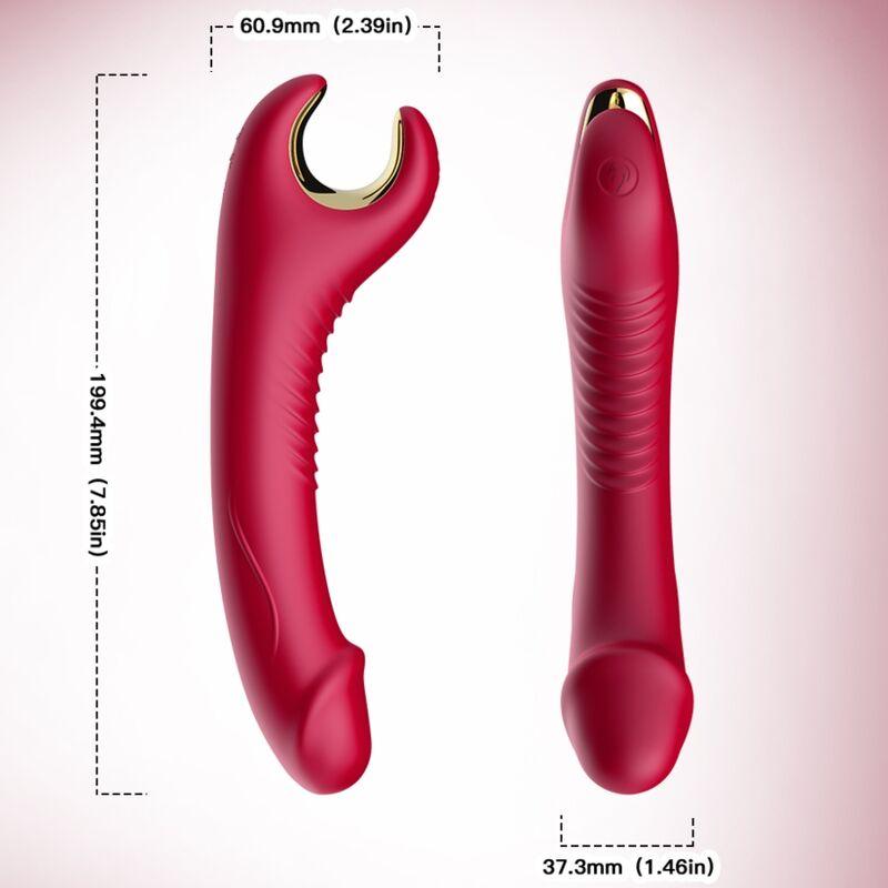 ARMONY PRINCE DILDO VIBRADOR E ROTATOR VERMELHO