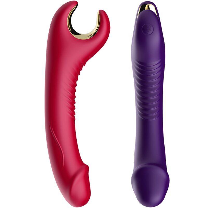 ARMONY PRINCE DILDO VIBRADOR E ROTATOR VERMELHO