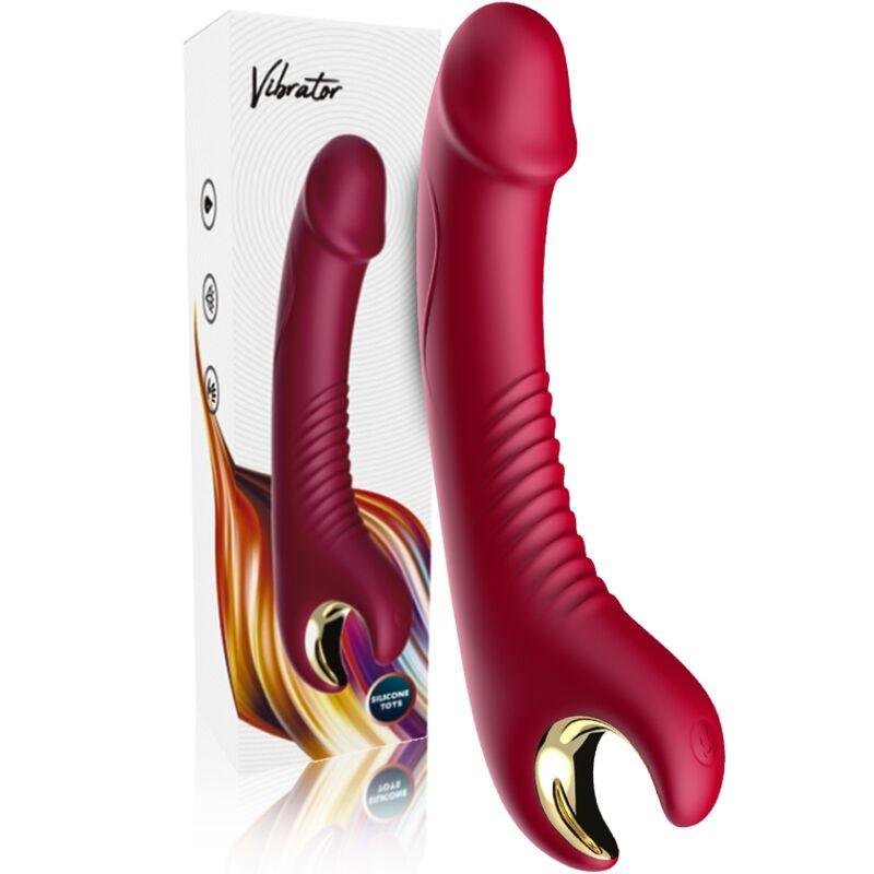 ARMONY PRINCE DILDO VIBRADOR E ROTATOR VERMELHO