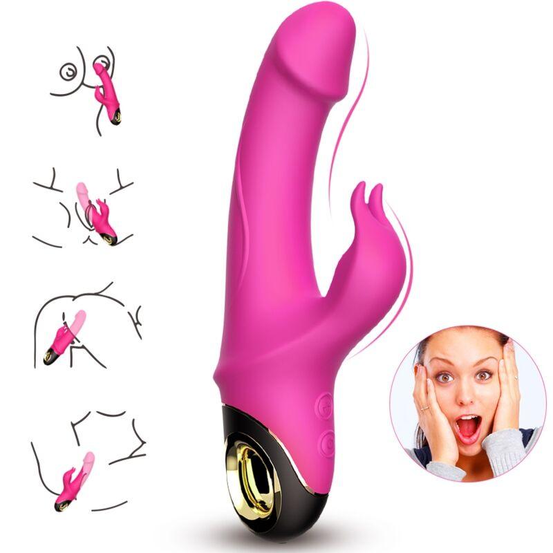 ARMONY METEROR DILDO VIBRADOR COELHO ROTATOR FuCSIA