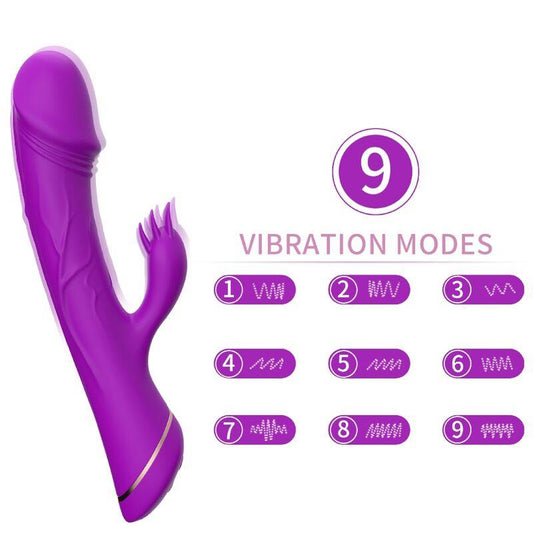 ARMONY DILDO VIBRADOR COELHO SILICONE ROXO