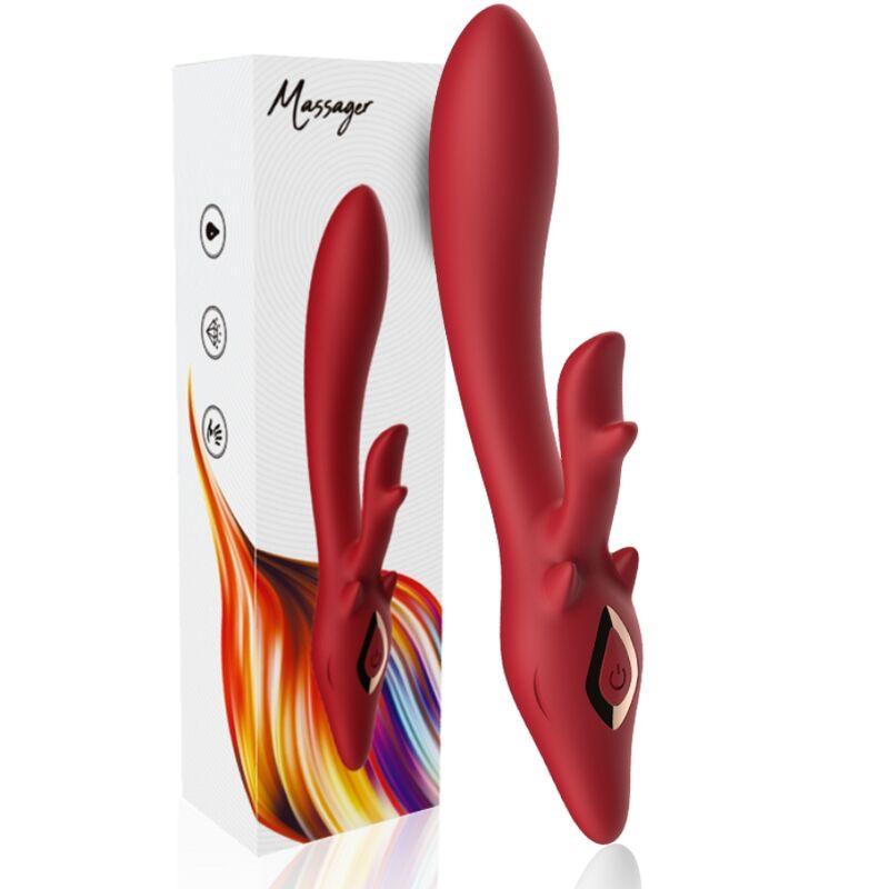 ARMONY ELK VIBRADOR COELHO CURVADO VERMELHO