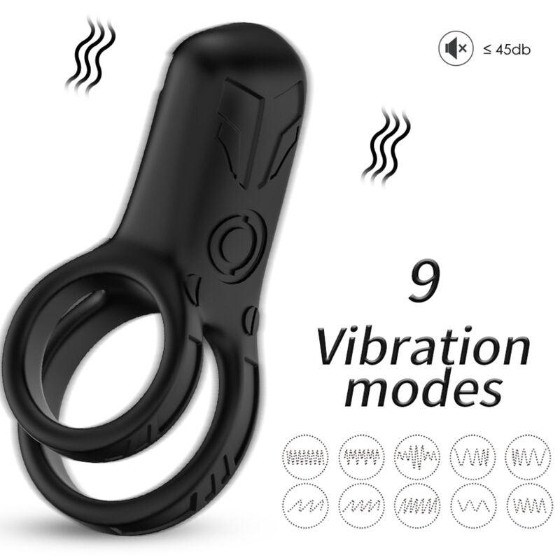 ARMONY VIBRADOR DE ANEL DUPLO PRETO