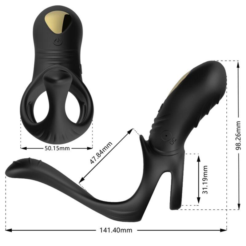 ARMONY JOY JUMPER RING VIBRADOR PARA CASAIS E PLUG ANAL PRETO