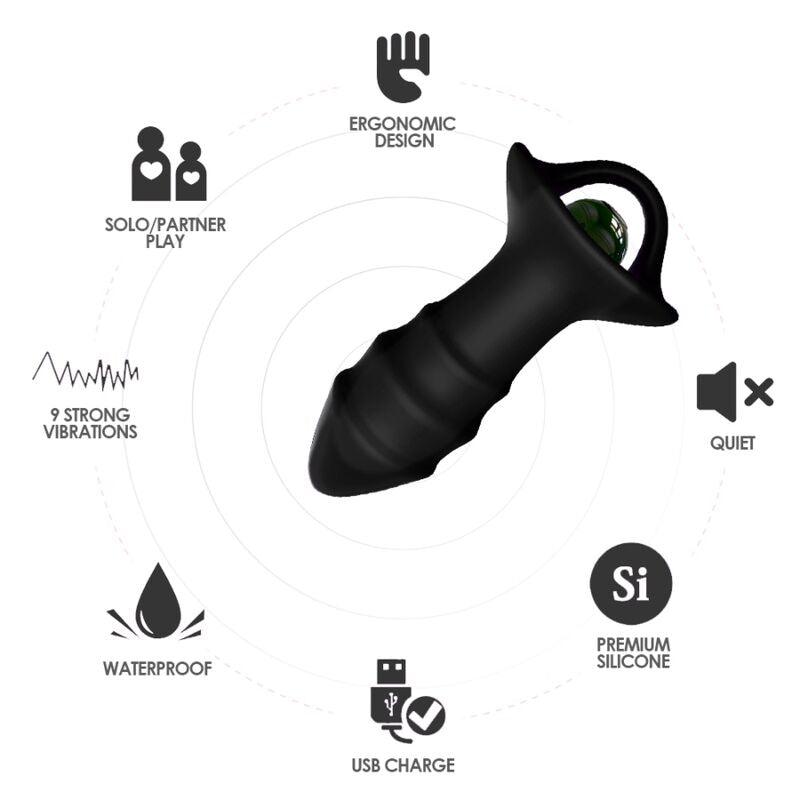 ARMONY VIBRADOR DE DEDO KYLIN E CONTROLE REMOTO DE PLUG ANAL PRETO