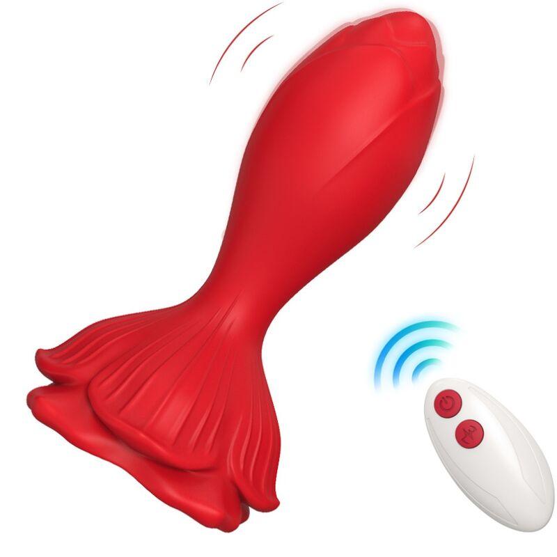 ARMONY VIBRADOR ROSA E PLUG ANAL PEQUENO CONTROLE REMOTO VERMELHO