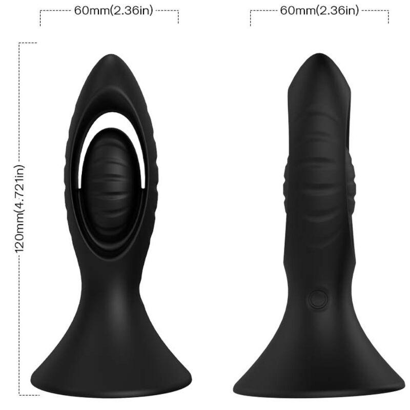 ARMONY VIBRADOR E PLUG ANAL SILICONE PRETO