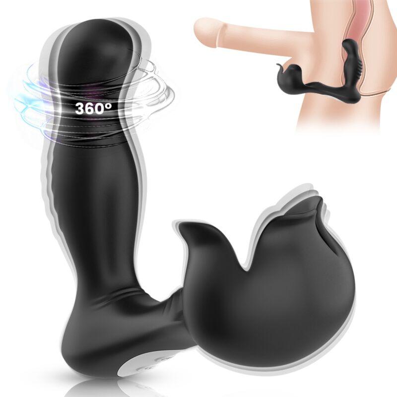 ARMONY VIBRADOR SURROUND ANAL E ESTIMULADOR TESTICULOS CONTROLE REMOTO PRETO