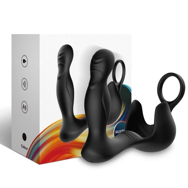 ARMONY VIBRADOR SURROUND ANAL E ESTIMULADOR TESTICULOS E ANEL CONTROLE REMOTO PRETO