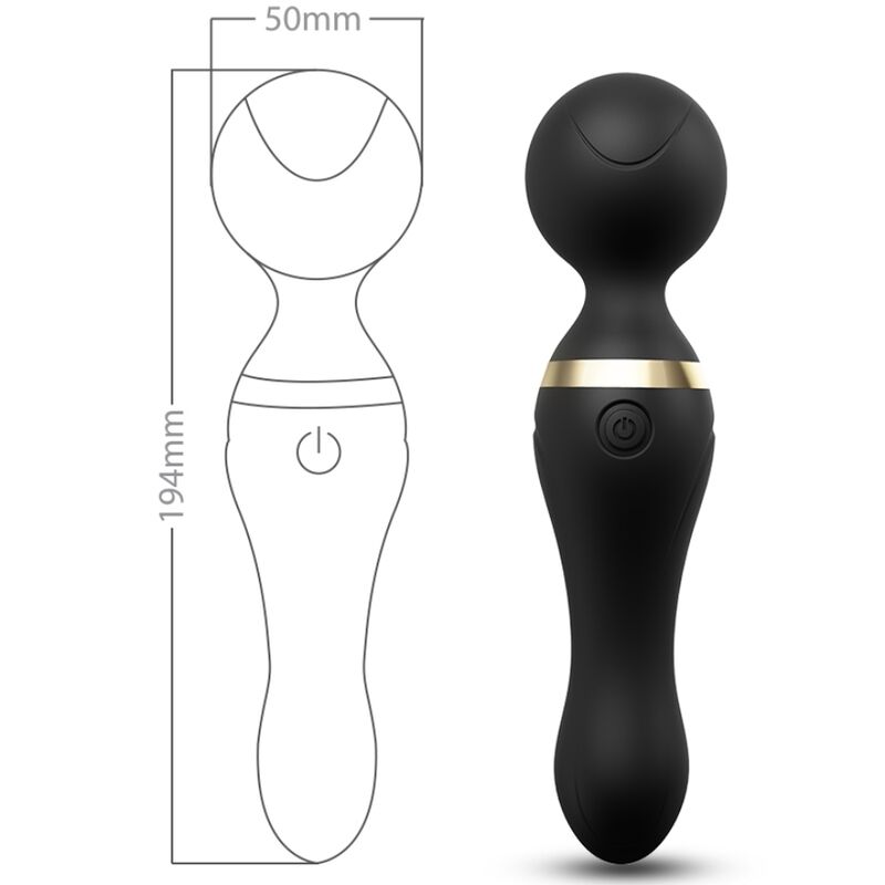 ARMONY MASSAGER E VIBRADOR FREEZA CABECA SUPER FLEXiVEL PRETA