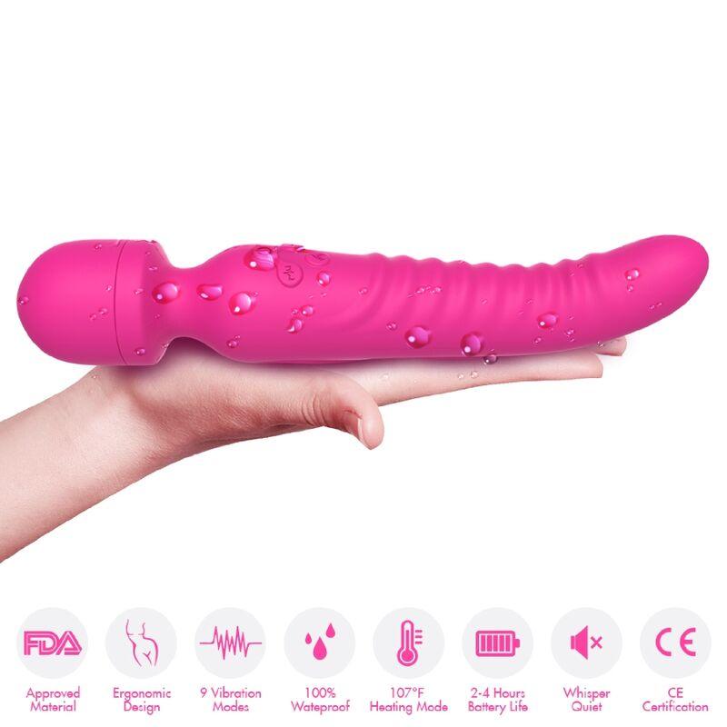 ARMONY MASSAGER MISSaO E VIBRADOR EFEITO DE CALOR FuCSIA