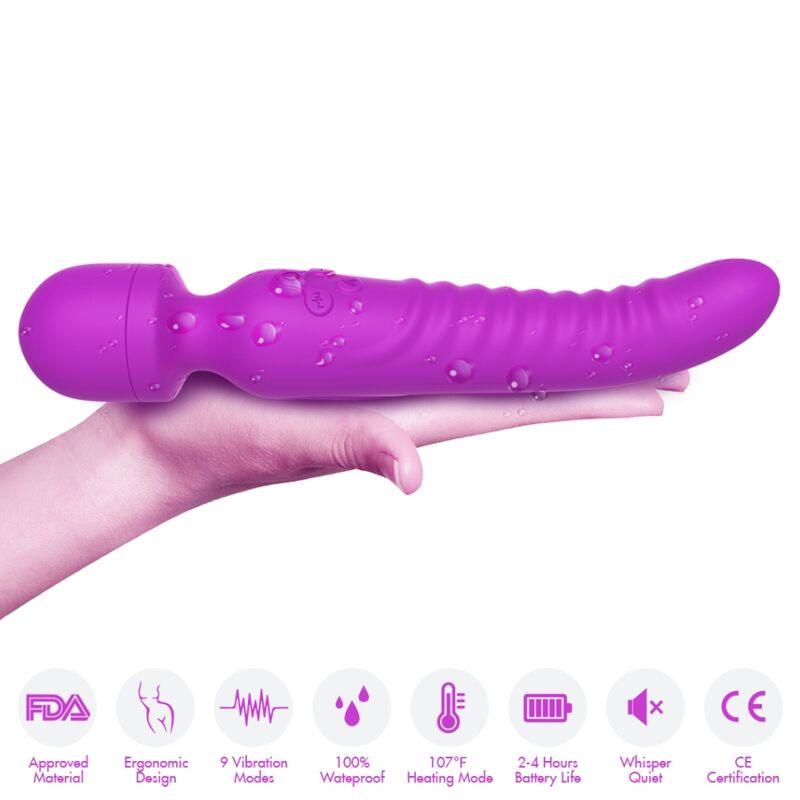 ARMONY MASSAGER MISSION E VIBRADOR EFEITO DE CALOR ROXO