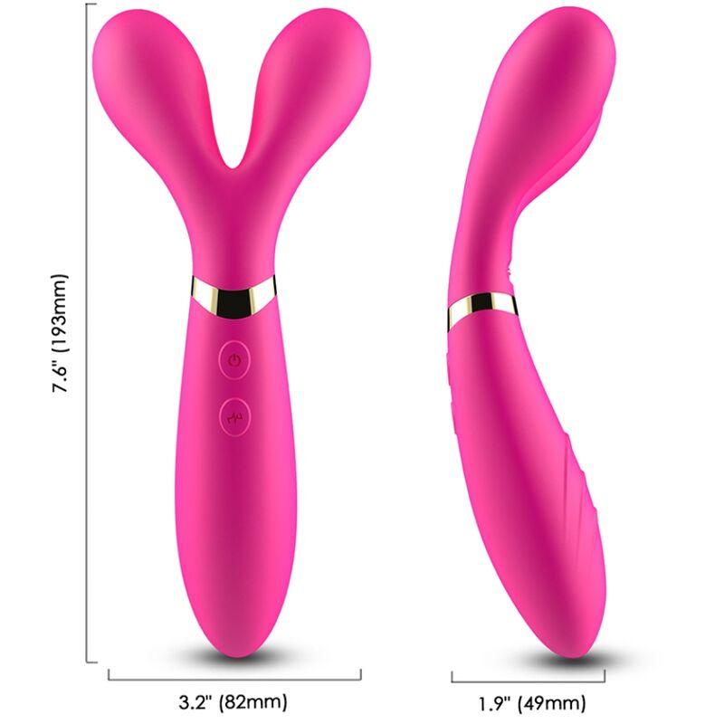 ARMONY MASSAGER Y WAND E VIBRADOR CABECA DUPLA FuCSIA