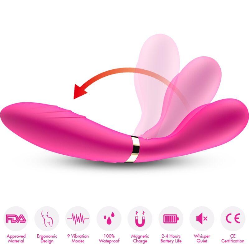 ARMONY MASSAGER Y WAND E VIBRADOR CABECA DUPLA FuCSIA