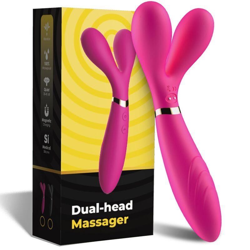 ARMONY MASSAGER Y WAND E VIBRADOR CABECA DUPLA FuCSIA