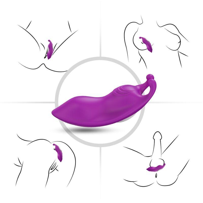 ARMONY HONEYBEE WEARABLE CALCAS VIBRADOR G SPOT CONTROLE REMOTO ROXO