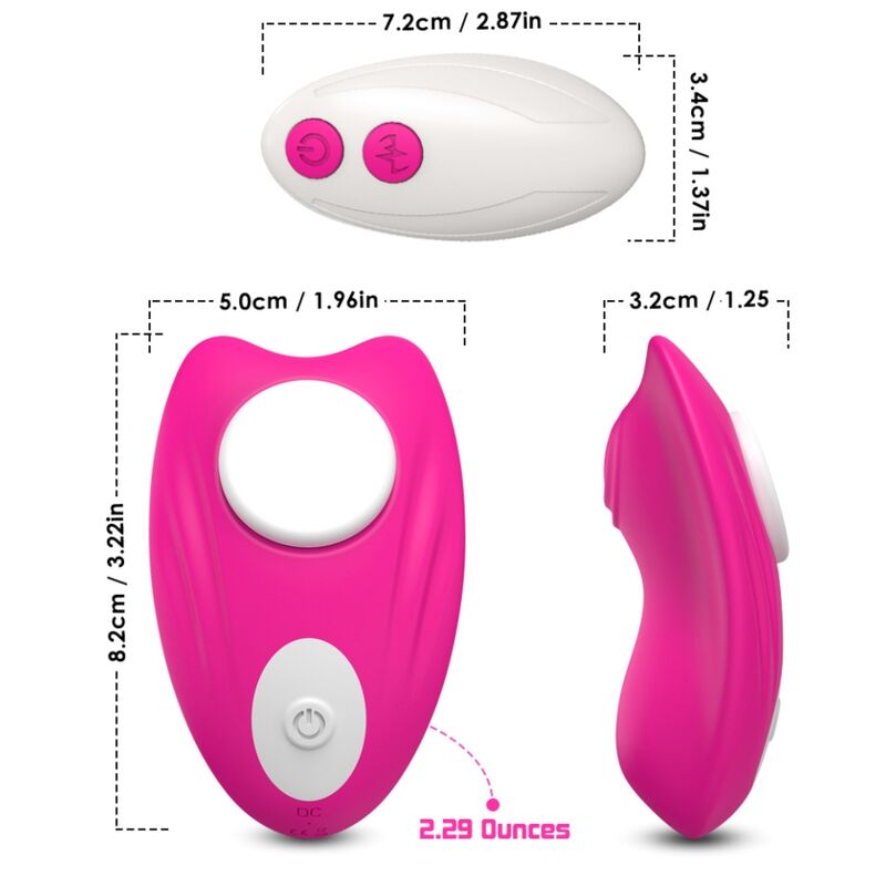 ARMONY CALCA VIBRADORA BUTTERFLY WEARABLE CONTROLE REMOTO ROSA