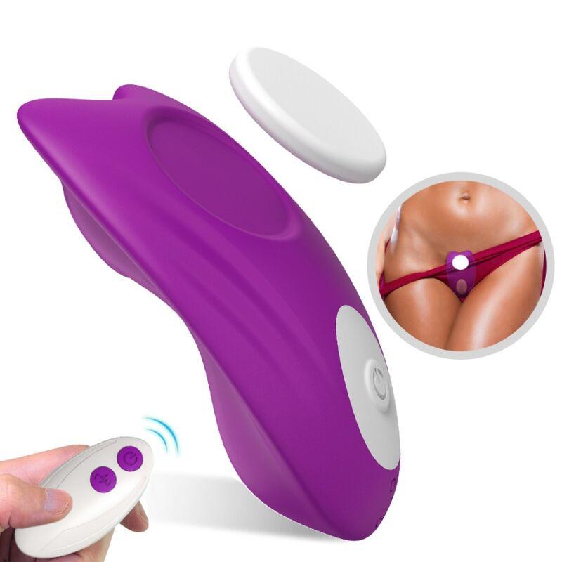 ARMONY CALCA VIBRADORA BUTTERFLY WEARABLE CONTROLE REMOTO ROXO