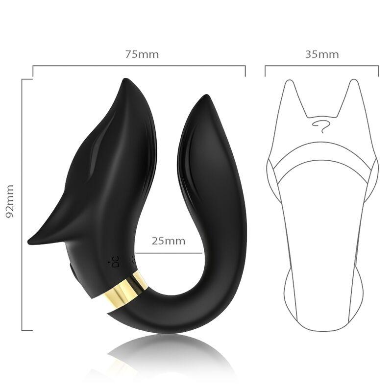 ARMONY VIBRADOR FOX PARA CASAIS CONTROLE REMOTO PRETO