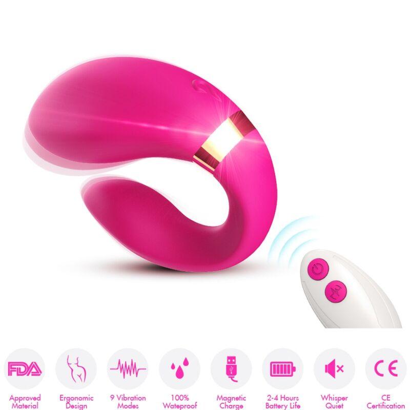 ARMONY VIBRADOR CRESCENTE PARA CASAIS CONTROLE REMOTO FuCSIA