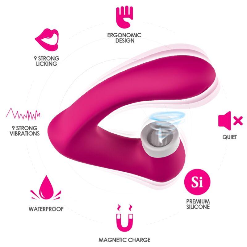 ARMONY SECRETKISS LICKING CLIToRIS VIBRAToRIO E VIBRADOR CURVO FuCSIA