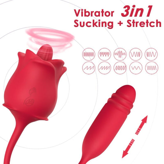 ARMONY ESTIMULADOR E VIBRADOR ROSA COLA VERMELHO