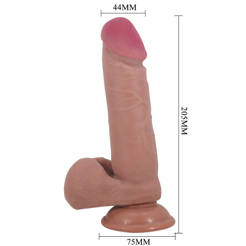 PRETTY LOVE SeRIE SLIDING SKIN DILDO REALiSTICO COM VENTOSA DESLIZANTE PELE MARROM 205 CM