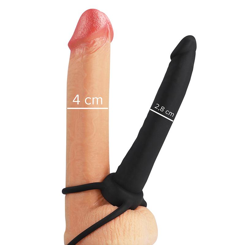 MYTHOLOGY DILDO ANAL COBI ONYX COM ANEL DE GALO E TESTiCULO 13 SILICONE CM