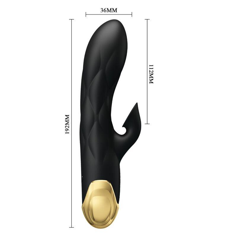 PRETTY LOVE VIBRADOR DE LUXO Banhado A OURO RECARREGVEL PRETO